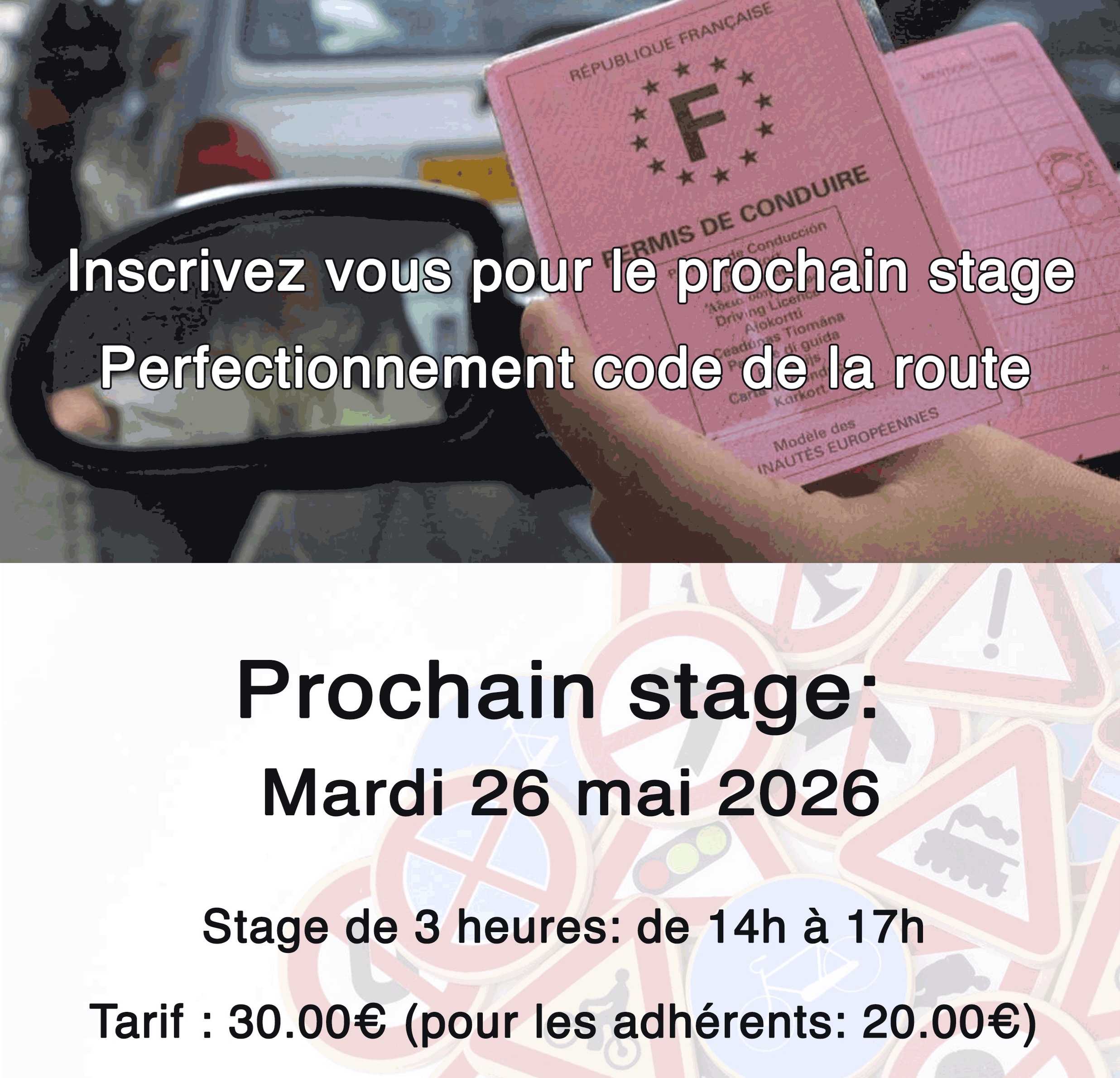 Prochain stage de sensibilisation